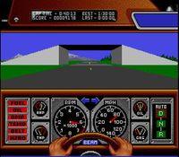 une photo d'Ã©cran de Race Drivin sur Nintendo Super Nes